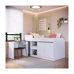 Cama Solteiro Art in Móveis CJ6080 Branco SE