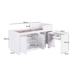 Cama Solteiro Art in Móveis CJ6080 Branco SE