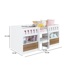 Cama Infantil Art in Móveis CI6080 Mel SE