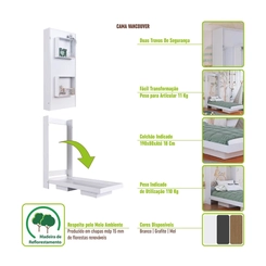 Cama Solteiro Art in Móveis CV1080 Mel SE