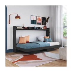 Cama Solteiro Art in Móveis CH1080 Grafite SE