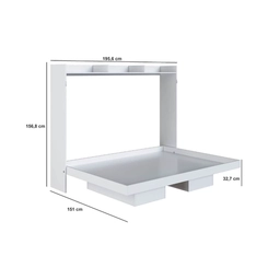 Cama Casal Art in Móveis CH1140 Branco SE