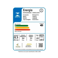 Geladeira 2 Portas Frost Free 455L Consul CRM53MBANA Branco