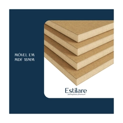 Conjunto de Banheiro Estilare Sem Cuba CNJ4009 4 Portas Nude/Carvalho SE