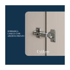 Conjunto de Banheiro Estilare Sem Cuba CNJ4012 4 Portas Carvalho/Verde SE