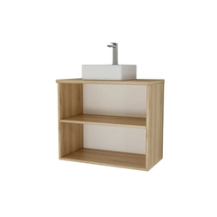 Conjunto de Banheiro Estilare Com Cuba CNJC4012 4 Portas Carvalho/Verde SE