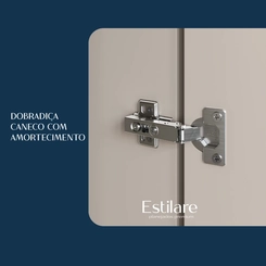 Conjunto de Banheiro Estilare Com Cuba CNJC4012 4 Portas Carvalho/Verde SE