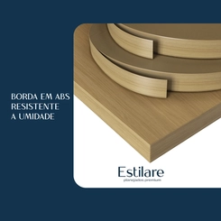 Conjunto de Banheiro Estilare Sem Cuba CNJ4033 4 Portas Branco/Carvalho SE
