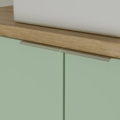 Conjunto de Banheiro Estilare Com Cuba CNJC4033 4 Portas Carvalho/Verde SE