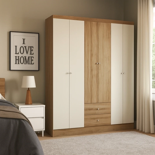 阿寧　ウォームトップ2点 XL 3XL Guarda-Roupa 6 Portas THB Astro 5737 Capuccino/Off White