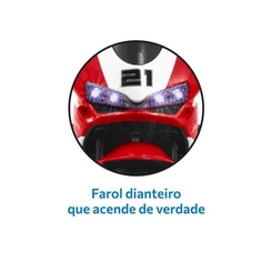 Moto Elétrica Infantil Speed GT Bandeirante 2923 Preto/Vermelho