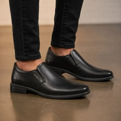 Sapato Masculino Social em Couro Pegada 124778-01 Preto