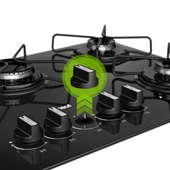 Cooktop 5 Bocas Mesa de Vidro Consul CD075BEUNA Preto Bivolt