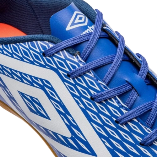 dimooU・x・U Chuteira Futsal Masculino Umbro X-Diamond Azul Royal/Branco