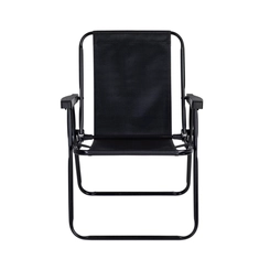 Cadeira de Aço Mor Alta 002059 Suporta 110kg Preto