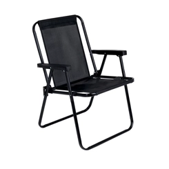 Cadeira de Aço Mor Alta 002059 Suporta 110kg Preto