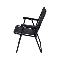 Cadeira de Aço Mor Alta 002059 Suporta 110kg Preto