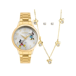 Relógio Analógico Condor Co2035nvw K4k Mickey e Minnie Feminino Dourado