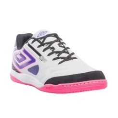 Chuteira Futsal Masculino Umbro Pro 5 Bump Club Branco/Preto/Elec Purple