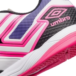 Chuteira Futsal Masculino Umbro Pro 5 Bump Club Branco/Preto/Elec Purple