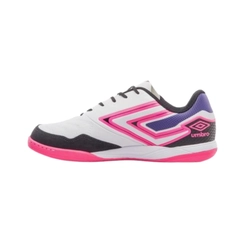 Chuteira Futsal Masculino Umbro Pro 5 Bump Club Branco/Preto/Elec Purple