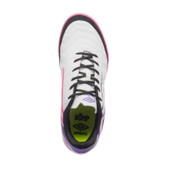 Chuteira Futsal Masculino Umbro Pro 5 Bump Club Branco/Preto/Elec Purple