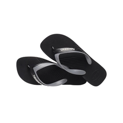 Chinelo Masculino Havaianas Dual 4145602 Preto Cinza