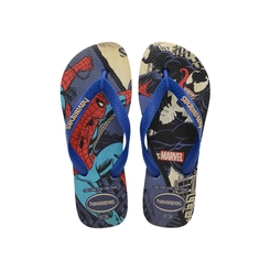 Chinelo Masculino Havaianas Homem-Aranha e Venon Azul Naval