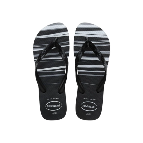 Chinelo Havaianas Masculino Preto com Linhas Brancas