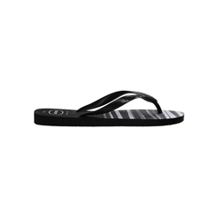 Chinelo Havaianas Masculino Preto com Linhas Brancas