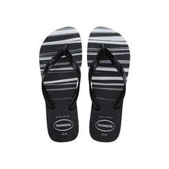 Chinelo Havaianas Masculino Preto com Linhas Brancas
