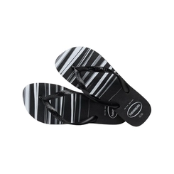 Chinelo Havaianas Masculino Preto com Linhas Brancas