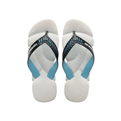 Chinelo Havaianas Masculino Branco/Preto/Azul