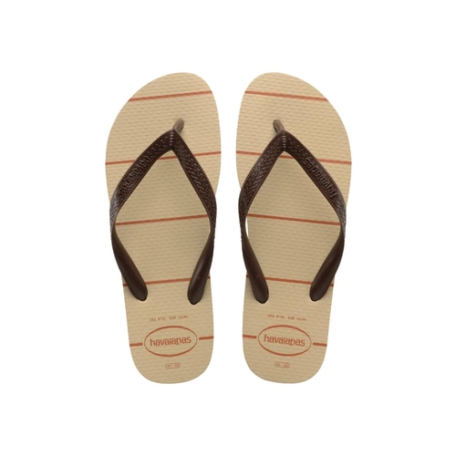 Chinelo Masculino Havaianas 4148587 Areia com Linhas Laranjas