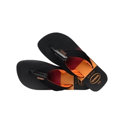 Chinelo Havaianas Masculino Preto/Laranja