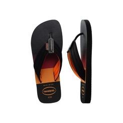 Chinelo Havaianas Masculino Preto/Laranja