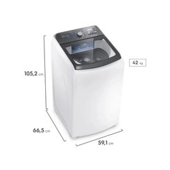 Máquina de Lavar 14,5kg Cesto Inox Electrolux LEE15 Branco