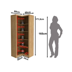 Estante Tecno Mobili 5 Prateleiras ME4132.0003 Amêndoa