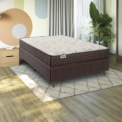 Conjunto Colchão de Molas + Box Casal Kappesberg Plenno 56x138x188cm Marrom