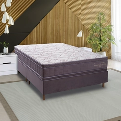 Conjunto Colchão de Molas + Box  Queen Size Kappesberg Inverno/Verão 57x158x198cm