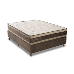 Conjunto Colchão de Molas + Box Casal Kappesberg Inverno/Verão 56x138x188cm Marrom