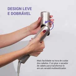 Secador de Cabelo 4 em 1 Dobrável 1.450W Philco PSC3500 Dourado