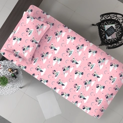 Jogo de Lençol Solteiro Portallar 2 Peças Minnie Rosa