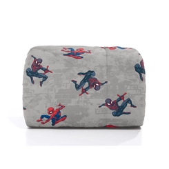 Edredom Solteiro Hedrons 160x240cm Homem-Aranha Cinza