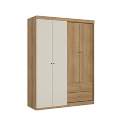 Guarda-Roupa 4 Portas THB Star 5852 Capuccino/Off White