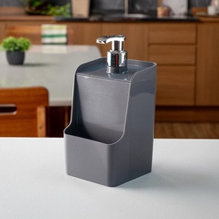Dispenser para Detergente e Esponja Slim Uz Cinza
