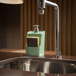 Dispenser para Detergente e Esponja Slim Uz Verde