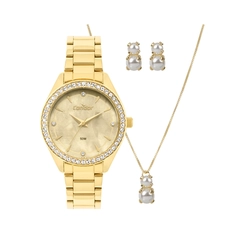 Kit Relógio Condor Co2036myw/k4x Analógico Feminino Dourado com Acessórios