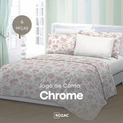 Jogo de Lençol King Size Rozac Chrome 6 Peças Sortido