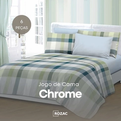 Jogo de Lençol King Size Rozac Chrome 6 Peças Sortido